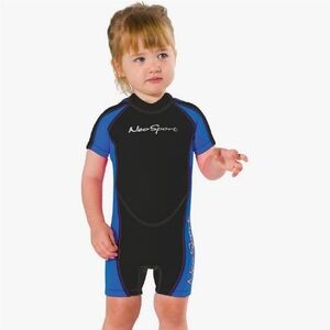 Neosport Children's 2mm Shorty Back Zip Wetsuit, Blue/Black